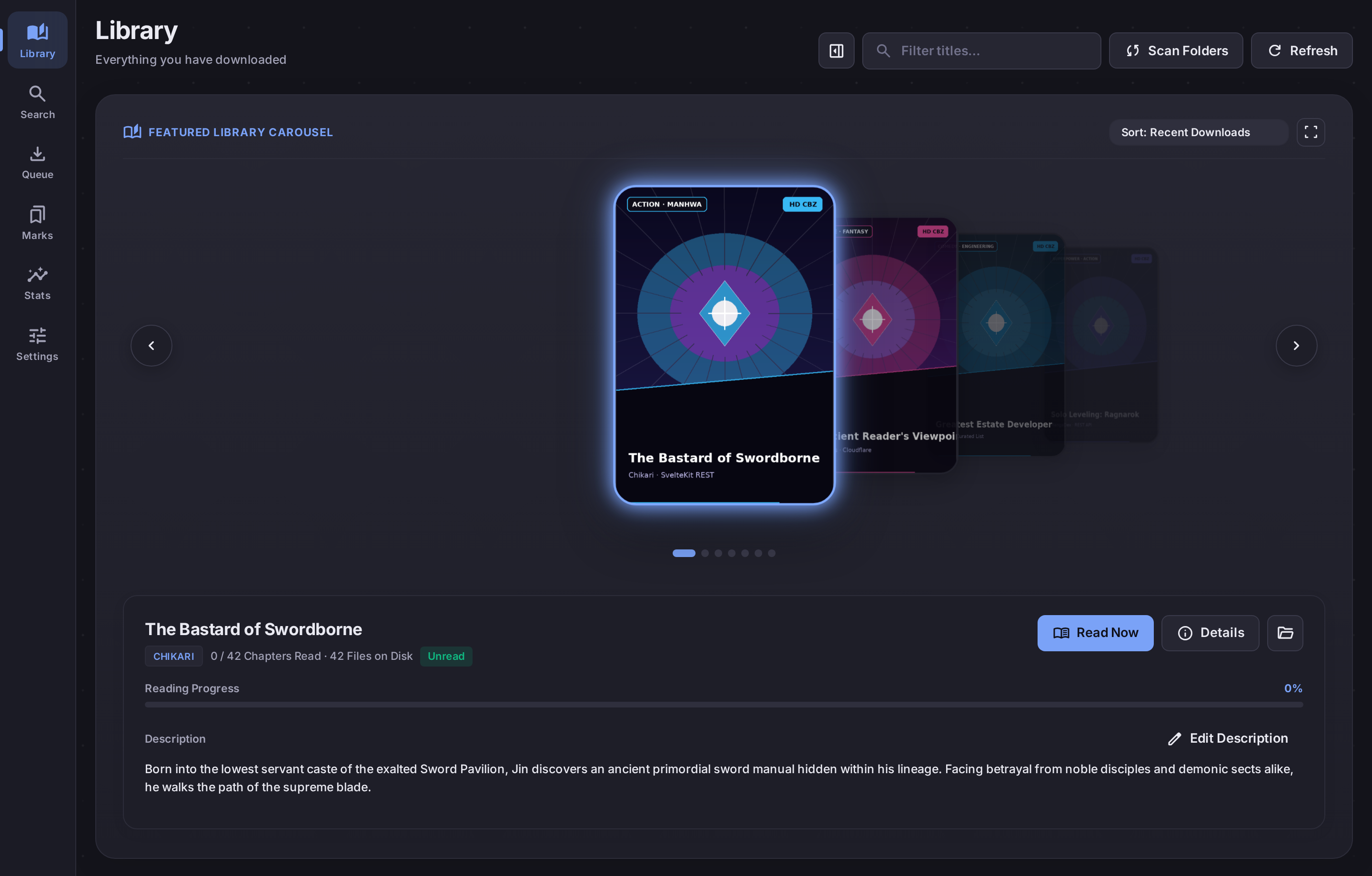 Library 3D Depth Carousel